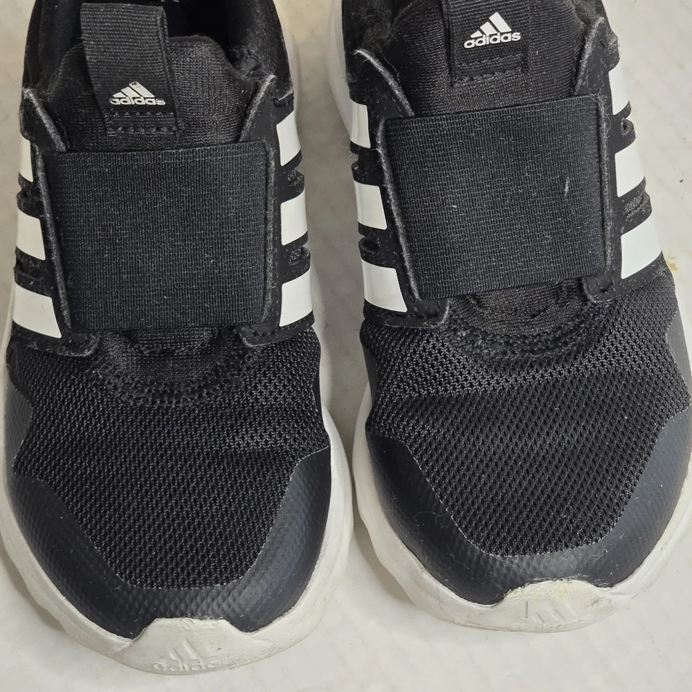 adidas ActiveRide 2.0 Running Shoes Kids Size 12K Black White Slip-On Sneakers - Picture 9 of 10